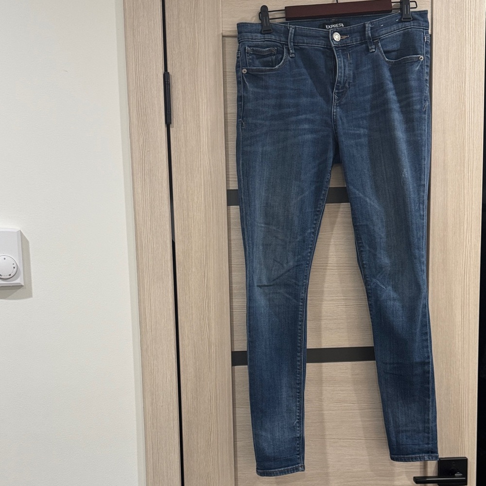 Express Dark Blue Skinny Jeans
